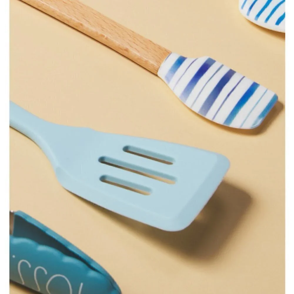 NWT! RAE DUNN Striped Mini Kitchen Utensil Set and Matching 